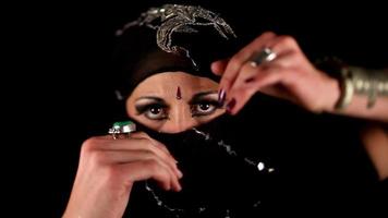 A beautiful traditional oriental dancer video