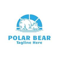 polar oso iceberg icono logo vector diseño