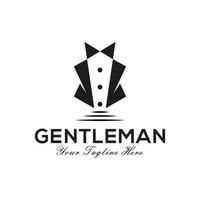 Gentleman icon logo vector design