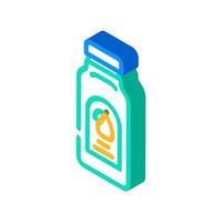 vacío jugo el plastico botella isométrica icono vector ilustración