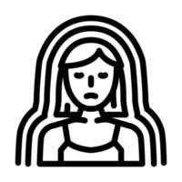 create boundaries headache treatment line icon vector illustration