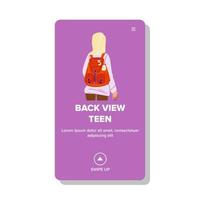 back view teen vector