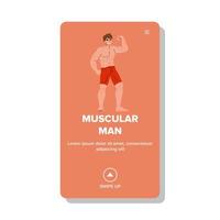 muscular hombre vector
