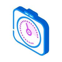 desk timer kitchen cookware isometric icon vector illustration