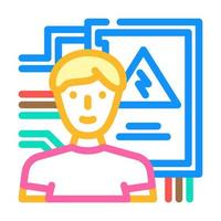 electrical engineer technology color icon vector illustration