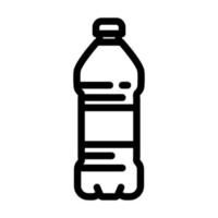 envase agua el plastico botella línea icono vector ilustración