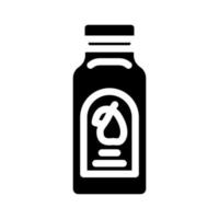 empty juice plastic bottle glyph icon vector illustration