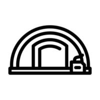 roof tent vacation line icon vector illustration