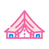 vacation tent color icon vector illustration