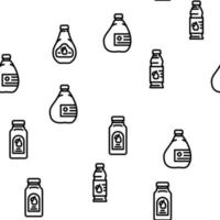 bottle plastic water drink vector seamless pattern