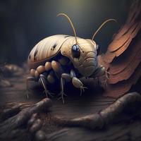 Woodlouse Habitats. AI Generated photo