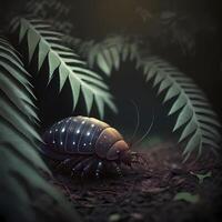 Woodlouse Habitats. AI Generated photo