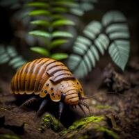 Woodlouse Habitats. AI Generated photo