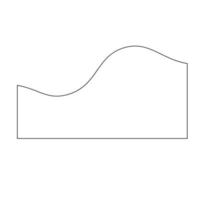 Line Art Abstract Wave Shape vector