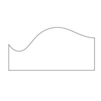 Line Art Abstract Wave Shape vector