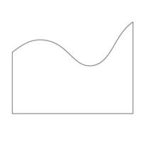 Line Art Abstract Wave Shape vector