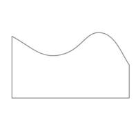 Line Art Abstract Wave Shape vector