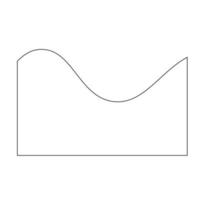 Line Art Abstract Wave Shape vector