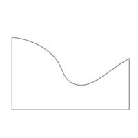 Line Art Abstract Wave Shape vector