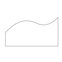 Line Art Abstract Wave Shape vector