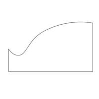 Line Art Abstract Wave Shape vector