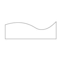 Line Art Abstract Wave Shape vector