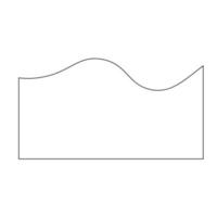 Line Art Abstract Wave Shape vector