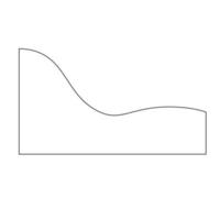 Line Art Abstract Wave Shape vector