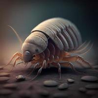 Woodlouse. AI Generated photo