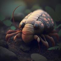 Woodlouse. AI Generated photo