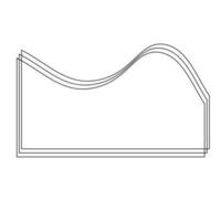 Vector Monoline Wave Abstract Shape