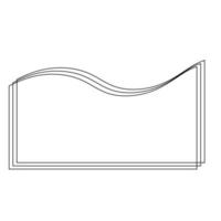 Vector Monoline Wave Abstract Shape