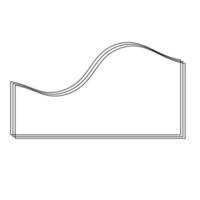 Vector Monoline Wave Abstract Shape