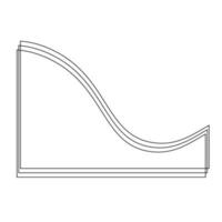 Vector Monoline Wave Abstract Shape