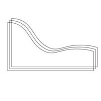Vector Monoline Wave Abstract Shape