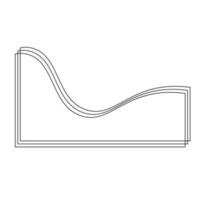 Vector Monoline Wave Abstract Shape