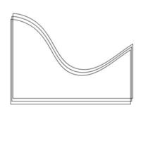 Vector Monoline Wave Abstract Shape