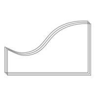 Vector Monoline Wave Abstract Shape