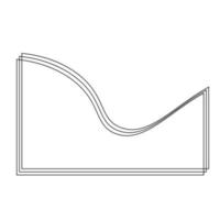 Vector Monoline Wave Abstract Shape