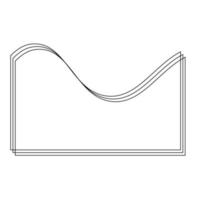 Vector Monoline Wave Abstract Shape