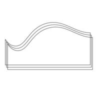 Vector Monoline Wave Abstract Shape