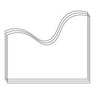 Vector Monoline Wave Abstract Shape