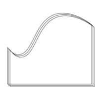 Vector Monoline Wave Abstract Shape