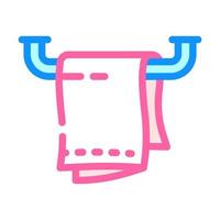 toalla baño interior color icono vector ilustración