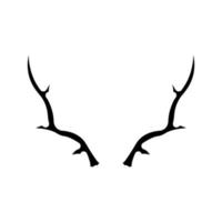 ciervo cuerno animal glifo icono vector ilustración