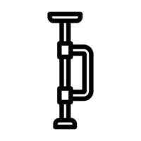 agarrar carril baño interior línea icono vector ilustración