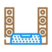 sound system living room color icon vector illustration