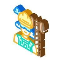 telecommunications equipment installers repairers isometric icon vector illustration