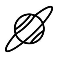 Urano planeta línea icono vector ilustración