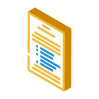 terms condition paper document isometric icon vector illustration